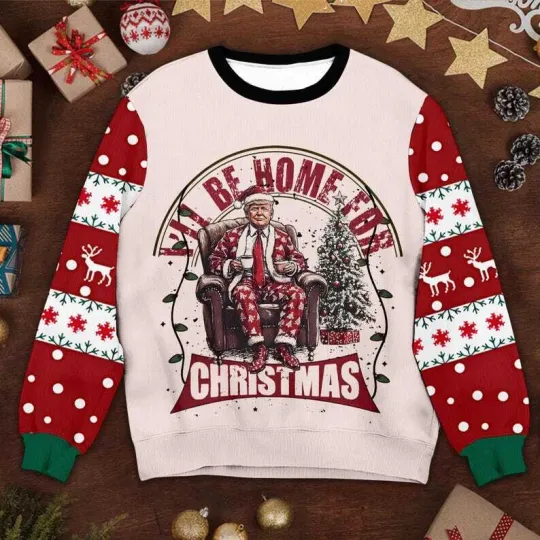 Discover Trump Christmas Ugly Sweater, Merry Christmas Great Again, Funny 3D Sweatshirt