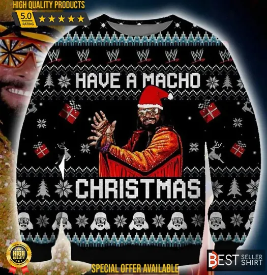 Discover Macho Man Ugly Christmas Sweater