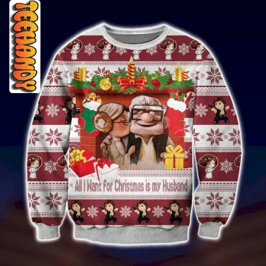 Discover Carl And Elli Are Leia And Han Solo Up And Star Wars Christmas Ugly Sweater