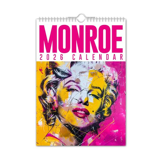 Marilyn Monroe - ART - 2026 Wall Calendar // Christmas / Birthday / Gift Idea / Present / Novelty / Secret Santa / Creative