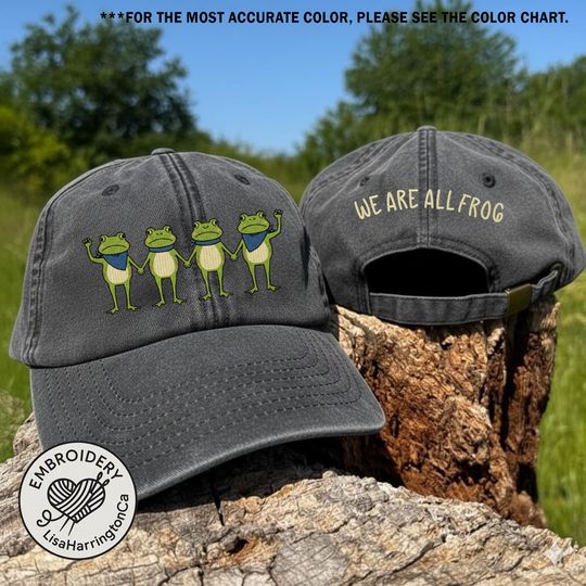 Embroidered We are all Frog: Inflatable Costume Portland Frog Hat, Anti Fascism Abolish ICE Hat, Peaceful Protest Hat, Anti Trump Hat