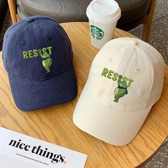 Discover Resist Frog Hat, Portland Frog Embroidered Hat, Frog Resist, Anti Trump Hat, Pro-Democrat Cap, Anti ICE Hat, Anti Fascism Hat, Anti Maga Hat