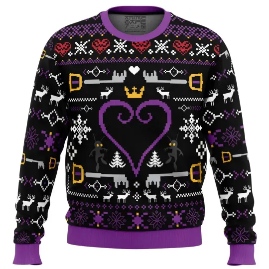 Discover Hearts Kingdom Hearts Ugly Christmas Sweater for Party and Holiday Wear