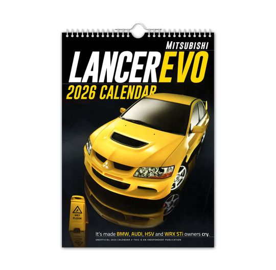 Discover Mitsubishi Lancer Evo - 2026 Wall Calendar // Cars / Motoring / Nostalgic / Christmas / Birthday / Gift Idea / Present / Novelty / Humour