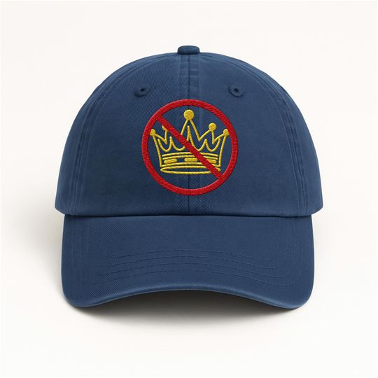 Discover No Kings In America Embroidered Hat, Hat Gift For Anti MAGA, Anti-Trump Hat, Democracy Embroidered Hat, Protest Hat, Patriotic Hat