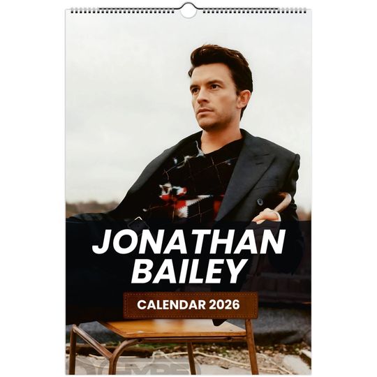 Jonathan Bailey 2026 Wall Calendar, Exclusive Celebrity Poster Calendar for Fans, Premium Quality Art Prints