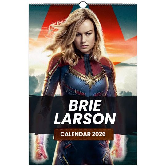 Discover Brie Larson 2026 Wall Calendar, Exclusive Celebrity Poster Calendar for Fans, Premium Quality Art Prints