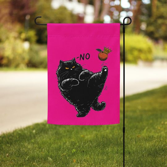 Discover That's A No, No Kings Chonky Black Cat Art Garden flag