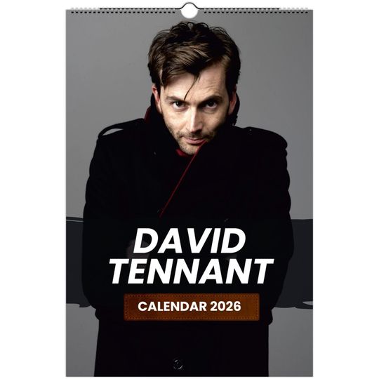 Discover David Tennant 2026 Wall Calendar, Exclusive Celebrity Poster Calendar for Fans, Premium Quality Art Prints