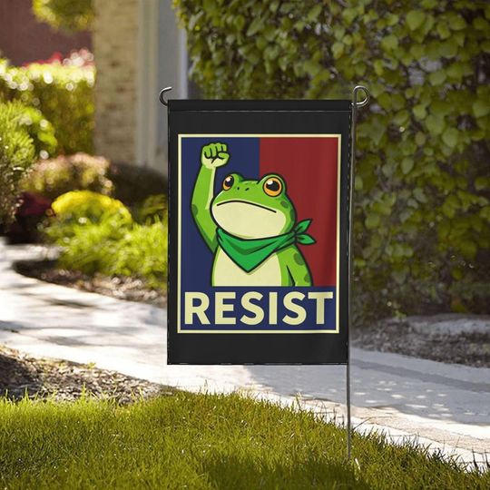 Portland Frog Protest Flag Resist Portland Flag Funny Frog Home Bar Garden Flag