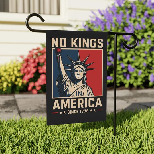 Discover No Kings America Garden Banner Patriotic Outdoor Decor Independence Day Display, Home Flags Seasonal Greeting Flags,American Pride Banner