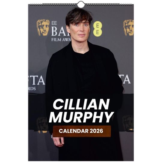 Cillian Murphy 2026 Wall Calendar, Celebrity Poster Calendar for Fans, Premium Quality Prints
