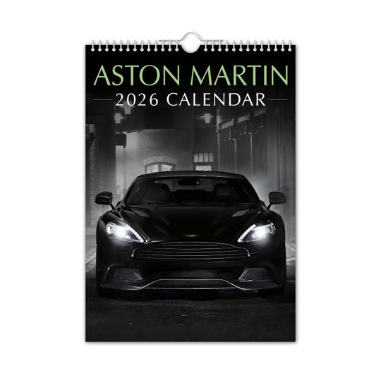 Discover Aston Martin - 2026 Wall Calendar // Cars / Motoring / Nostalgic / Christmas / Birthday / Gift Idea / Present / Novelty / Humour