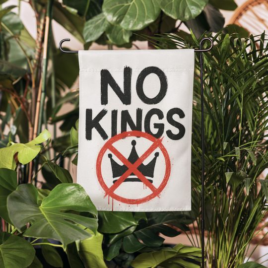 Discover NO KINGS - Garden flag