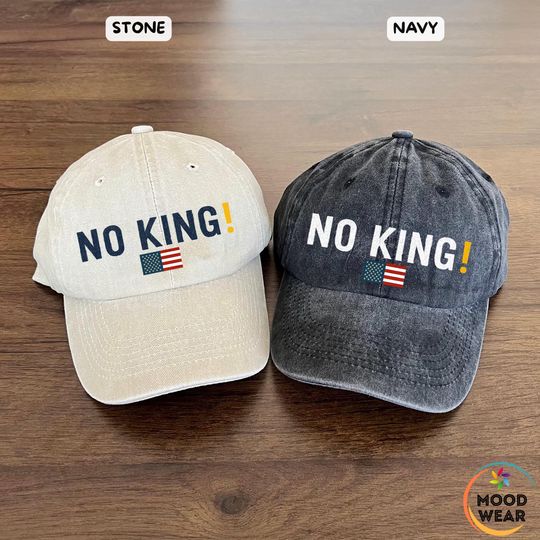 No King Hat, Cap, No Kings Protest Hat, Anti-Trump Protest Hat, No King Cap, Trump Political Activist Hat, Anti Authoritarian Political Hat