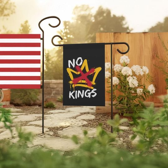 Discover Anti Monarchy Graffiti Yard Flag, No Kings Graffiti Garden Flag, Rejecting Kings Since 1776 Holiday Flag, Pro Democracy House Flag