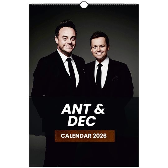 Discover Ant & Dec 2026 Wall Calendar: Exclusive Celebrity Art Prints