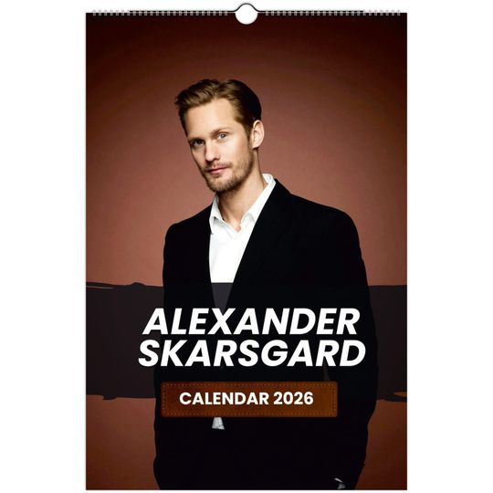 Discover Alexander Skarsgrd 2026 Wall Calendar , Exclusive Celebrity Poster Calendar for Fans, Premium Quality Art Prints