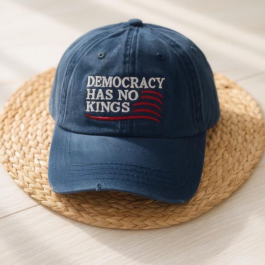 Anti Trump Hat, Democracy Has No Kings Hat, Upside Down American Flag Hat, Anti Maga Hat, Liberal Cap, Democrat Cap, Resist Hat