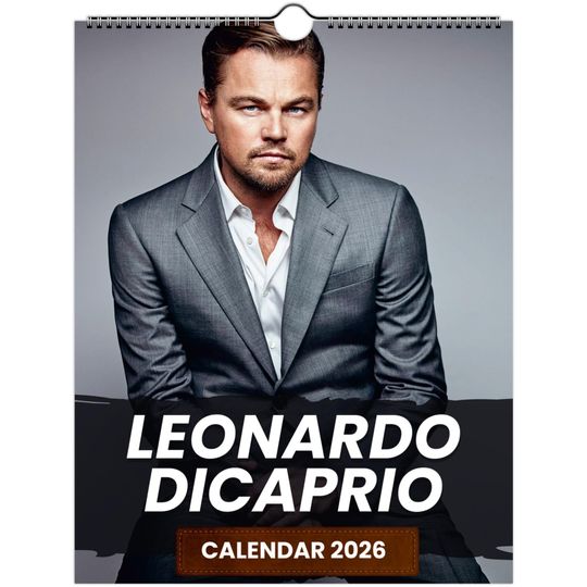 Leonardo DiCaprio 2026 Wall Calendar,   Exclusive Celebrity Poster Calendar for Fans, Premium Quality Art Prints