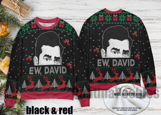 Discover EW David Christmas  Ugly Sweater, Schitt's Christmas Sweater, Ew david cursive Ugly Sweater, Party Merry Xmas Ugly Christmas Sweater