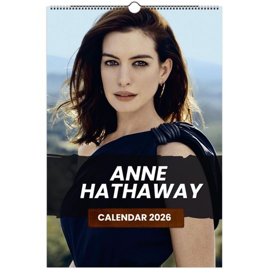 Discover Anne Hathaway 2026 Wall Calendar, Exclusive Celebrity Poster Calendar for Fans, Premium Quality Art Prints,