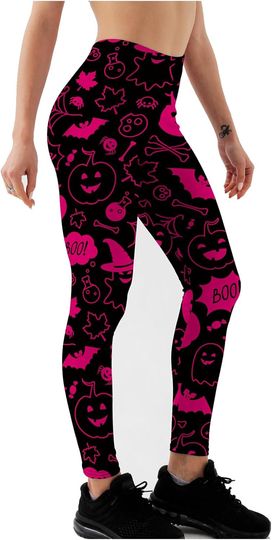 Discover Halloween High Waisted Leggings for Women, Fitness Yoga Pants