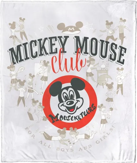 Discover Mickey Mouse Club Disney 100 Holiday DisneyFriends Christmas Fleece Blanket