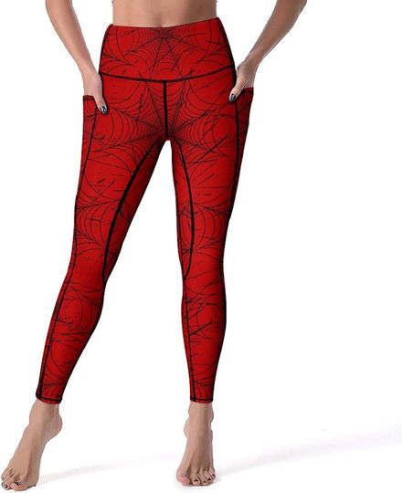 Discover High Waist Printed Workout Leggings with Pockets for Women