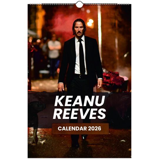 Discover Keanu Reeves 2026 Wall Calendar, Exclusive Celebrity Poster Calendar for Fans, Premium Quality Art Prints