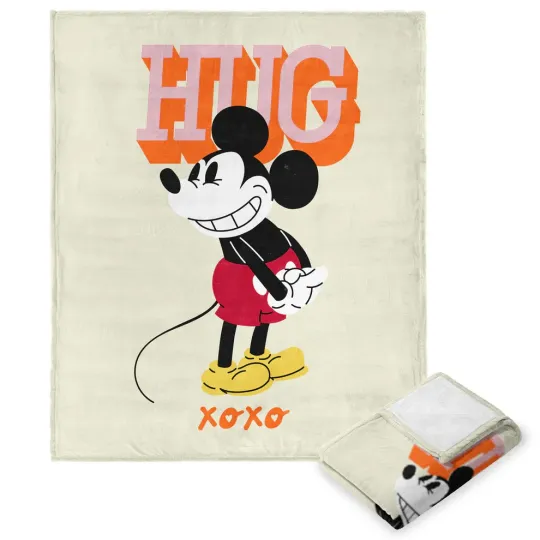 Discover Disney Mickey Mouse Hug XOXO Fleece Blanket