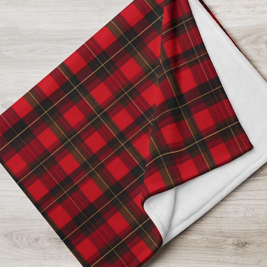 Discover Plaid Red Throw Blanket Christmas Present Birthday Gift