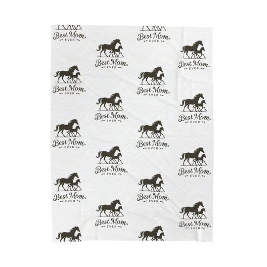 Discover Equestrian "Best Mom Ever" Velveteen Plush Blanket