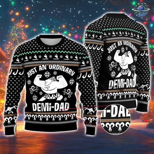 Discover Demi Dad Moana Ugly Christmas Sweater, Just An Ordinary Demi Dad Sweater, Moana Christmas Sweater, Disneyland Christmas, Gifts for Him