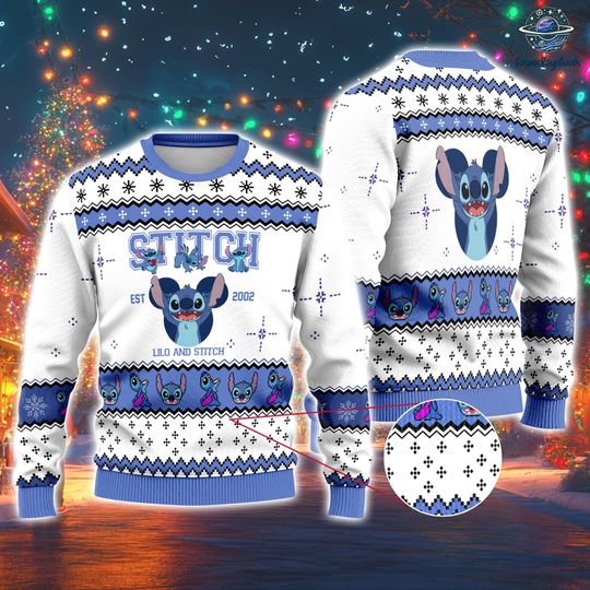 Stitch Ugly Christmas Sweater, Disneyland Stitch Christmas Sweatshirt, Lilo and Stitch, Merry Stitchmas, Family Christmas Sweater