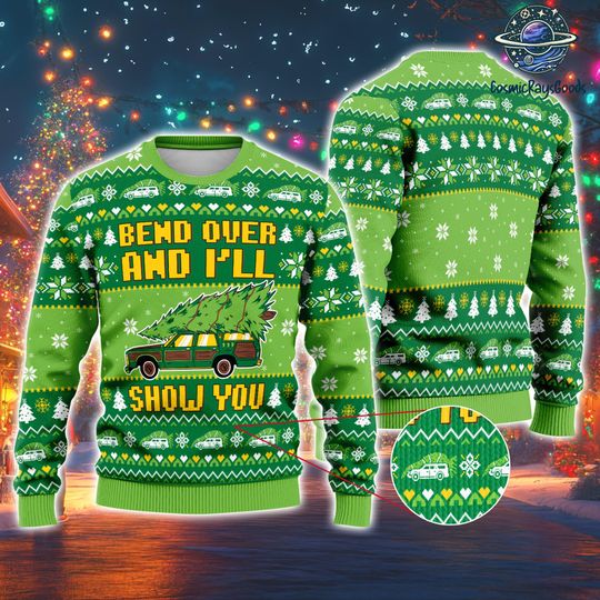 Discover Bend Over and I'll Show You Ugly Christmas Sweater, Christmas Vacation Griswold Sweater, National Lampoons Christmas, Christmas Movie Gifts