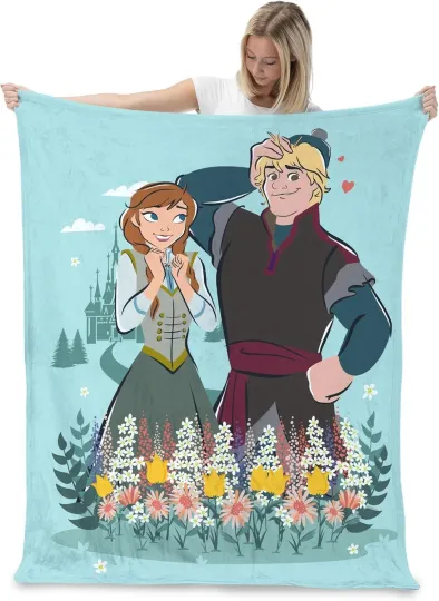 Discover Budding Romance Disney Frozen DisneyFriends Holiday Fleece Blanket