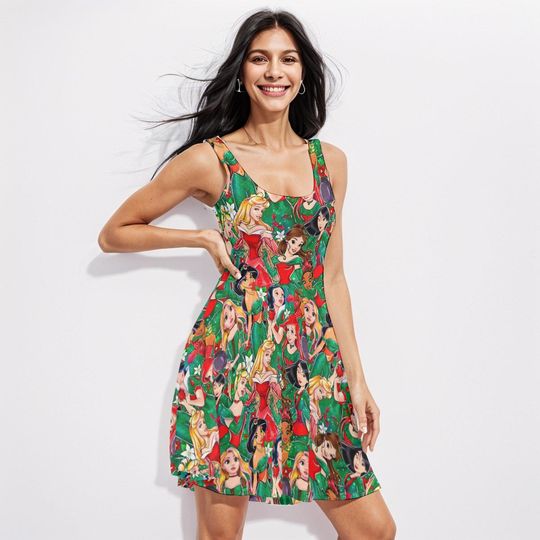 Discover Disney Princess Christmas Dress, Winter Skater Dress, Holiday Party Dress