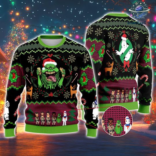 Bustin Ghostbusters Ugly Christmas Sweater Ghostbusters Ugly Christmas Sweater, Bustin Sweater, Ugly Christmas Sweater, Christmas Party