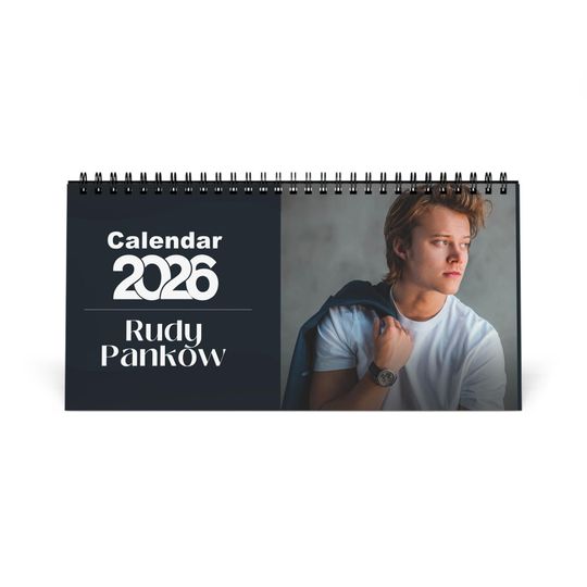 Discover Rudy Pankow 2026 Desk Calendar | Premium Spiral Bound Celebrity Photo Calendar | Collectible Fan Gift | Stylish Desk & Office Dcor