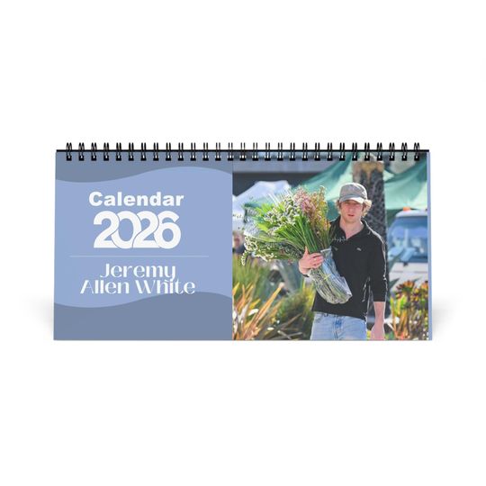 Discover Jeremy Allen White 2026 Desk Calendar | Premium Spiral Bound Celebrity Photo Calendar | Collectible Fan Gift | Stylish Desk & Office Dcor