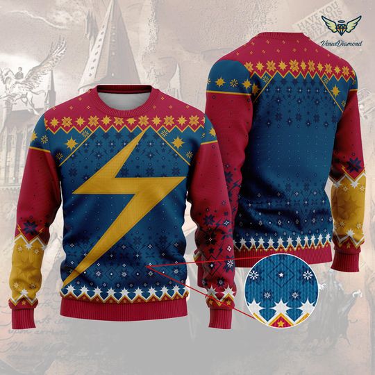 Discover Kamala Khan Ugly Christmas Sweatshirt, Kamala Khan Christmas Sweater, Ms M. Superhero Avengers Christmas Sweatshirt