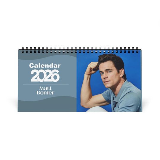 Discover Matt Bomer 2026 Desk Calendar | Premium Spiral Bound Celebrity Photo Calendar | Collectible Fan Gift | Stylish Desk & Office Dcor