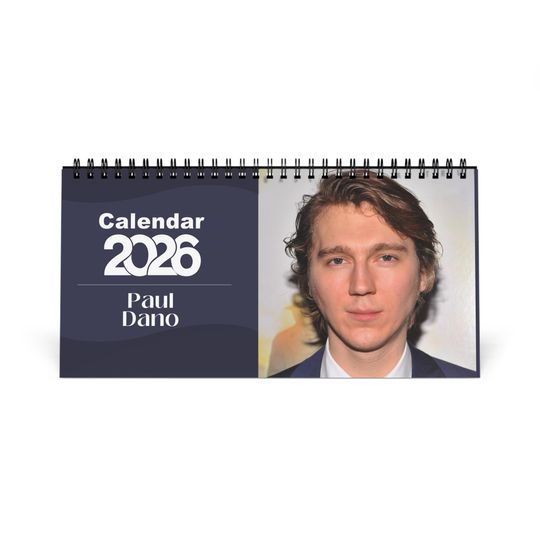 Discover Paul Dano 2026 Desk Calendar | Premium Spiral Bound Celebrity Photo Calendar | Collectible Fan Gift | Stylish Desk & Office Dcor