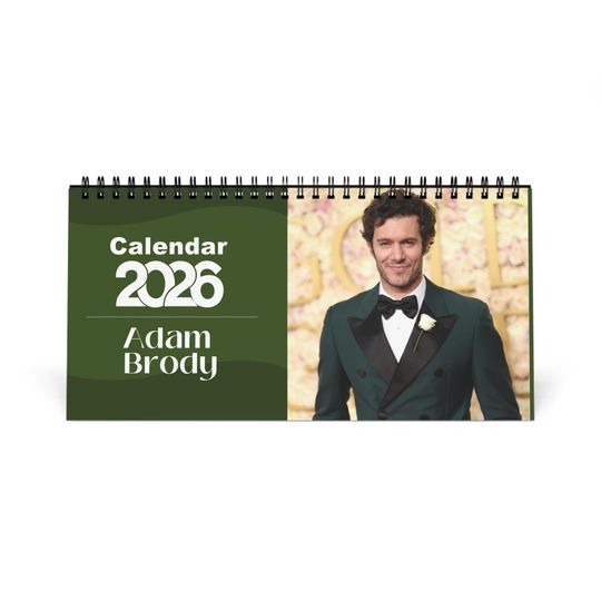 Discover Adam Brody 2026 Desk Calendar | Celebrity Spiral Bound Photo Calendar | Collectible Fan Gift | Stylish Desk & Office Dcor