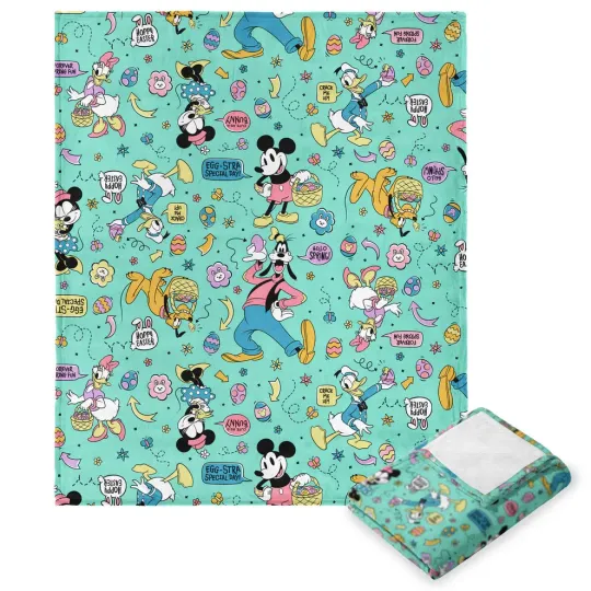 Discover Disney Mickey Mouse Egg Hunt Cozy Fleece Blanket
