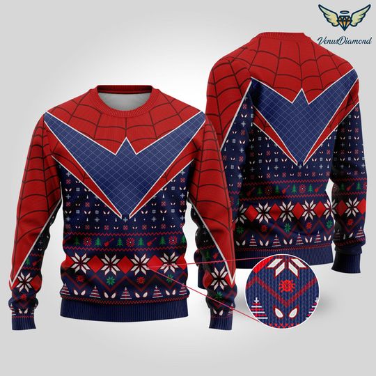 Spider Punk Ugly Sweater Shirt, Spider Man Across The SpiderVerse Shirt, Spider Man Ugly Christmas Sweater, Superhero Shirt