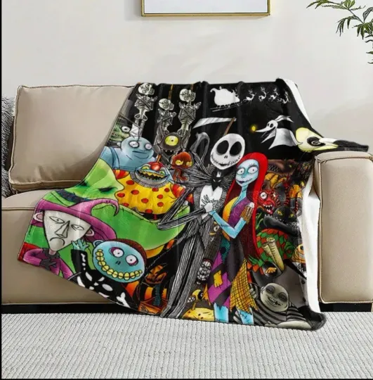 Discover New Disney Nightmare Before Christmas Flannel Throw Blanket