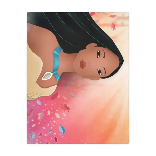 Discover Pocahontas Disney Cartoon Fleece Blanket, Fleece Blanket