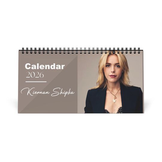 Discover Kiernan Shipka 2026 Desk Calendar | Premium Spiral Bound Celebrity Photo Calendar | High-Quality Fan Gift & Desk Dcor
